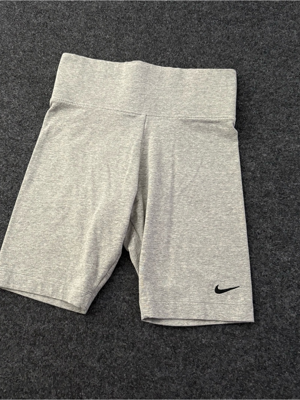 Nike One High Waisted Biker Shorts Womens Size XS Gray Performance Athletic